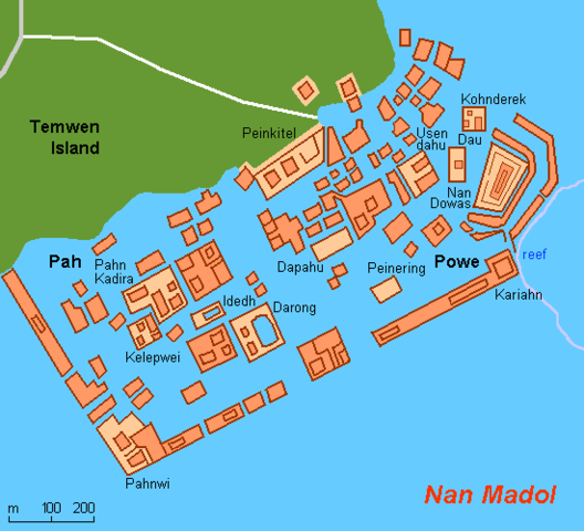 Map of Nan Madol.