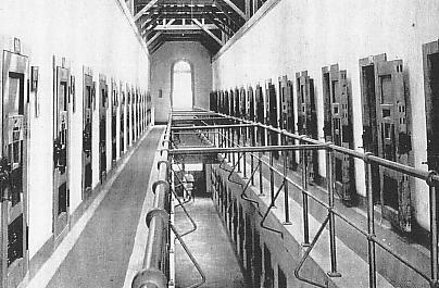 An old photo of the prison cells. Author: Unknown