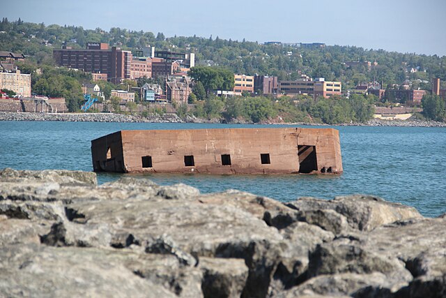 Duluth, Minnesota, as seen in the distance, behind Uncle Harvey's Mausoleum