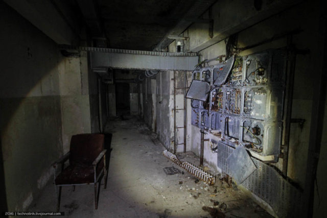 Inside a bomb shelter beneath one of the facilities of Object 6001