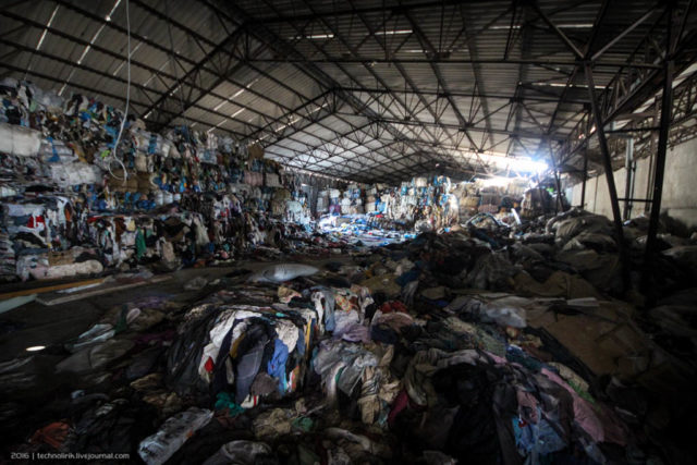 A warehouse where clothes and shoes collected for refugees were stored after Object 6001 ceased to be a military facility.