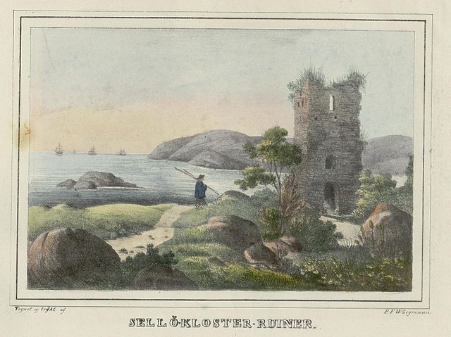 A painting of the tower from 1836 by Peter Frederik Wergmann