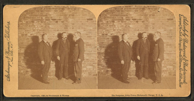 Stereoscopic image “The Dungeons, Libby Prison.”