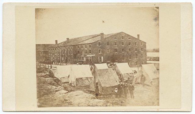 An old photo of the prison. SMU Central University Libraries.