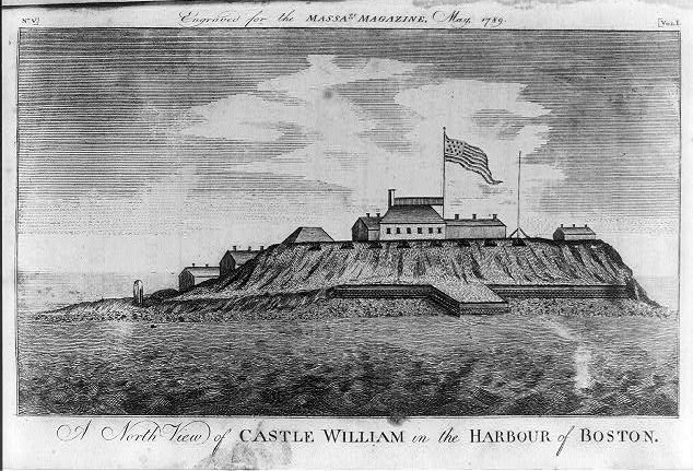 Castle William. Author: Massachusetts Magazine