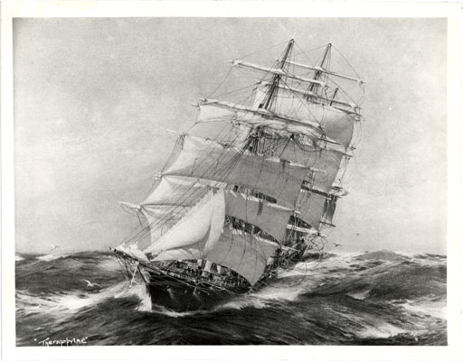 Thermopylae was designed for the China tea trade, and set speed records on her maiden voyage to Melbourne – 63 days via Shanghai and Foochow, still the fastest trip under sail.