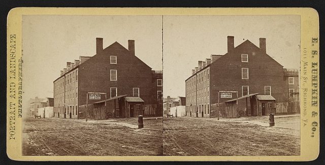 Castle Thunder, image by E. S. Lumpkin & Co., Portrait and Landscape photographers. United States Library of Congress.