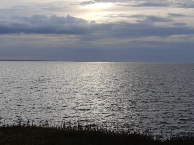 This bay that was once fully packed with bombs now seduces the viewer with peaceful sunsets