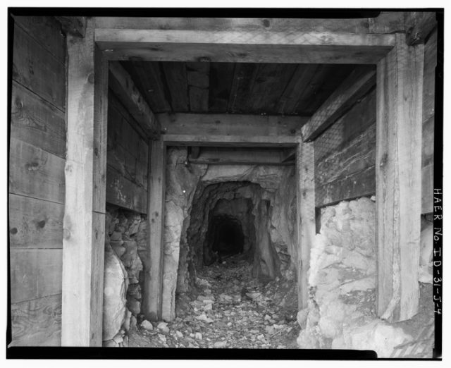 Inside one of the mine pits.