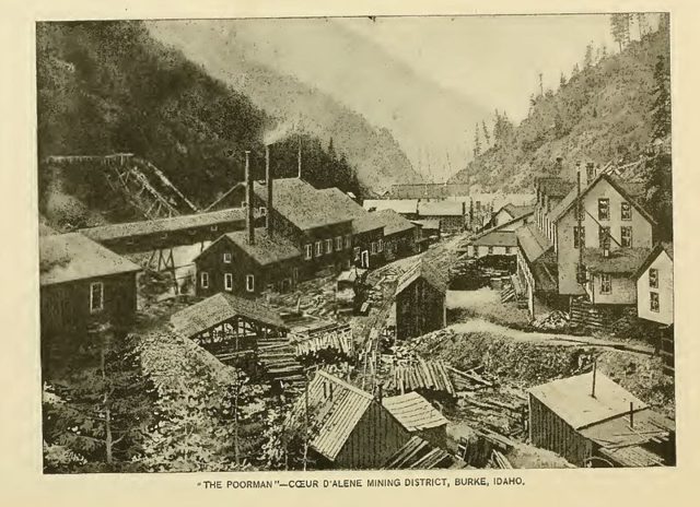 The town back in 1890. Author: Northern Pacific Railroad