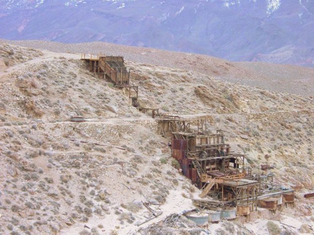 The remains of Hammer Mill, Skidoo, Death Valley National Park.