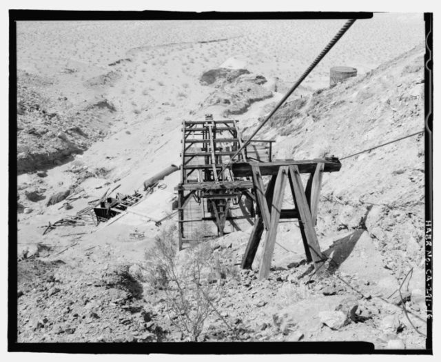 Old photo of the tramway. Author:  National Park Service