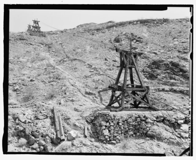 Old photo of the tramway – different angle. Author:  National Park Service