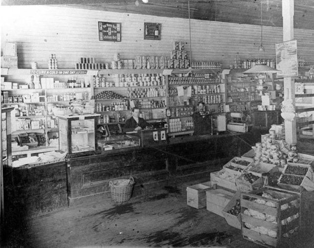 Inside one of the stores. Author: University of Washington Libraries, Special Collections