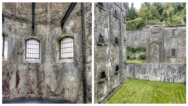 Left: interior of the jail. Right: the courtyard. Photos by: psyberartist CC BY 2.0