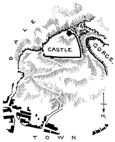 A map of the area from ‘The Growth of the English House’ by John Alfred Gotch, 1909