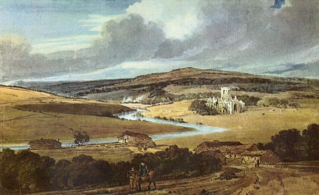 The Kirkstall Abbey by Thomas Girtin