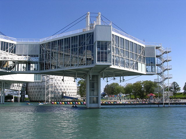 An example of just how much the architects were asking from the engineers: Ontario Place pods are anchored beneath the water – Author: sookie – CC BY 2.0