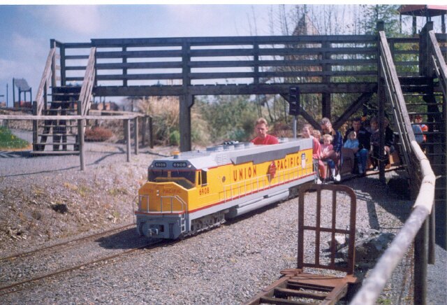 Guests riding a locomotive at Dobwalls Adventure Park