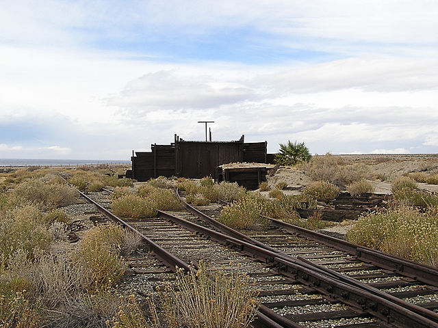 Maintenance equipment shed along the Eagle Mountain Railroad