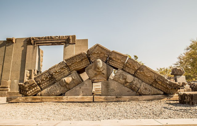 Triangular structure in the ancient village of Chorazin