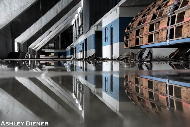 Hallway running within the Pontiac Silverdome