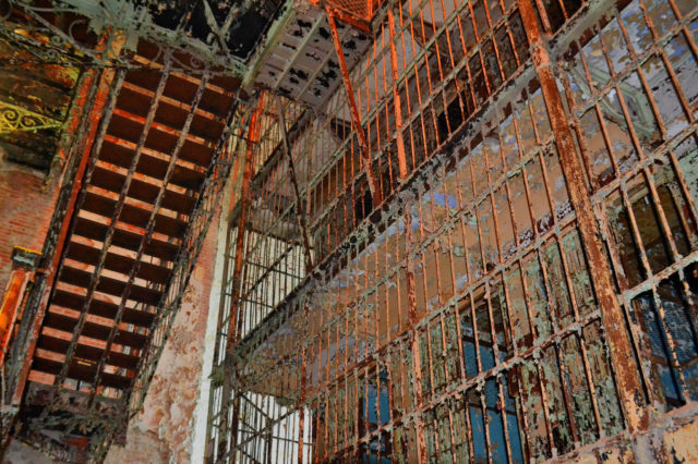 Stairway and part of a cell block. Author: Mike | Flickr CC BY-ND 2.0