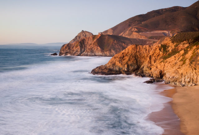 View of Devil’s Slide, a coastal promontory in California, United States