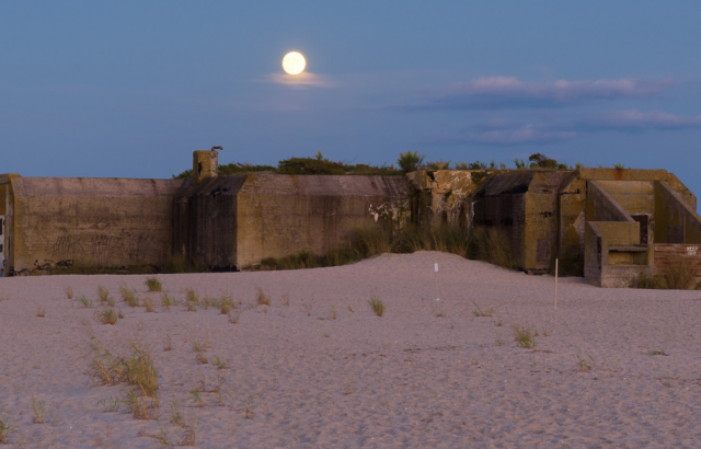 Battery 223 in the moonlight