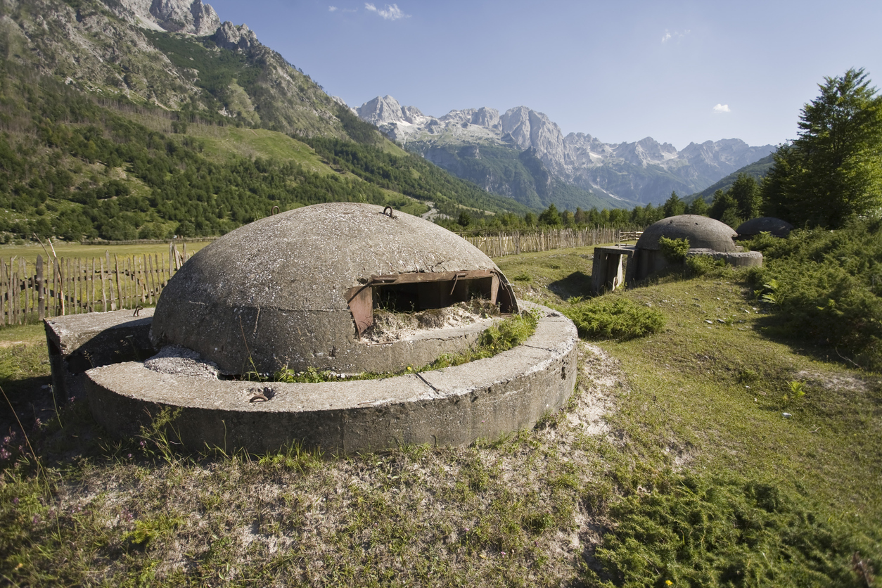 Enver HoxhaAAs bunkers like mushrooms in a forest. By GKoelman 