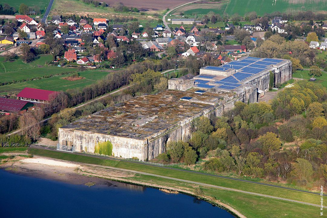 Aerial picture of Bunker Valentin in Bremen. By Olliku, CC BY-SA 3.0
