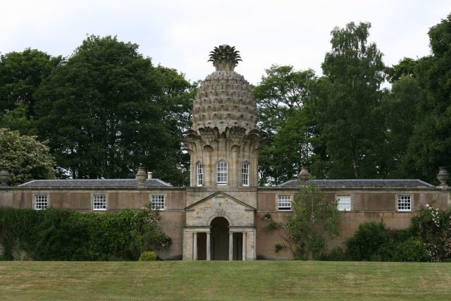 Front facade of Dunmore House, Scotland