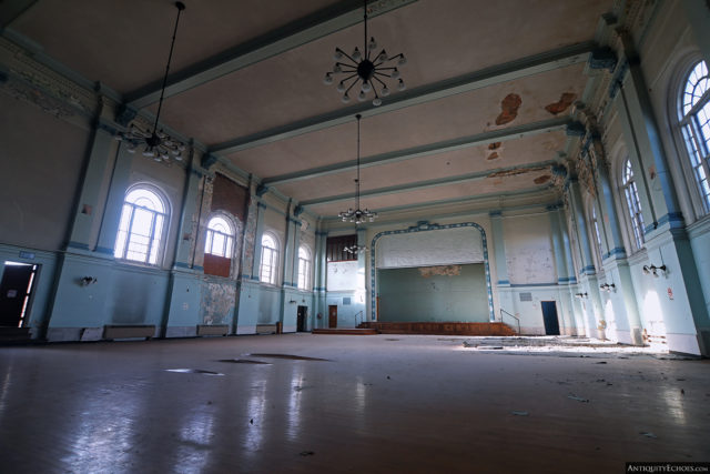 The auditorium in the Allentown State Hospital