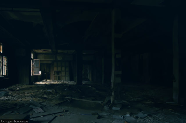 Dark abandoned room at Bennett College