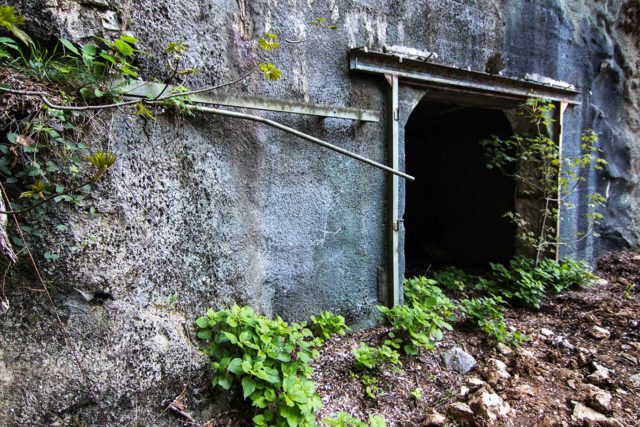 Exterior view of the entrance into Željava Airbase