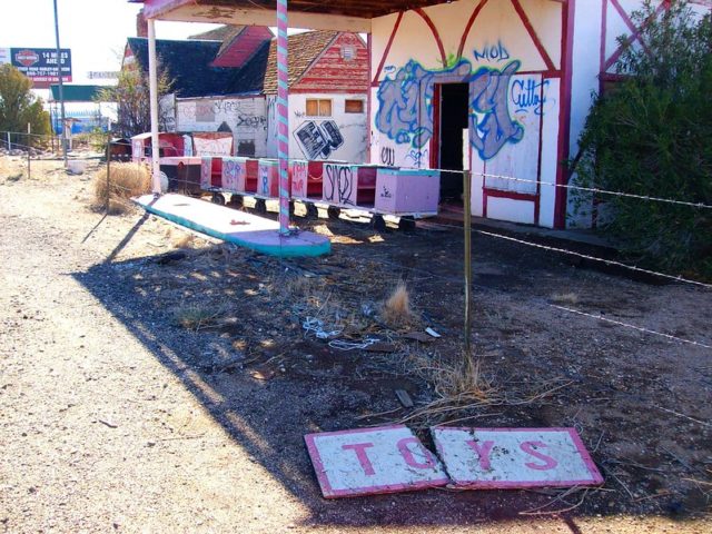 Ruins of the Old 1225 pink children's train