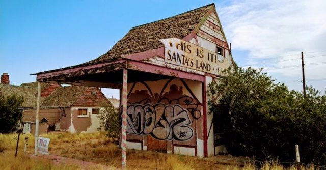 Rotting remains of Santa Claus post office