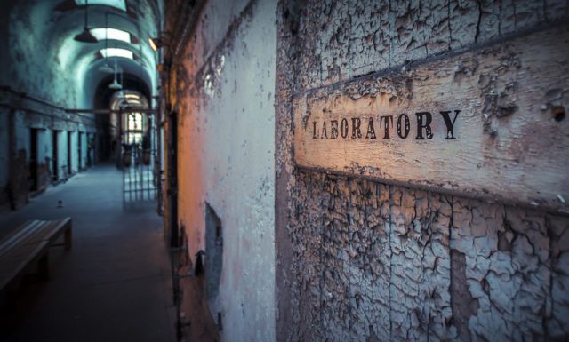 Laboratory sign on a wall