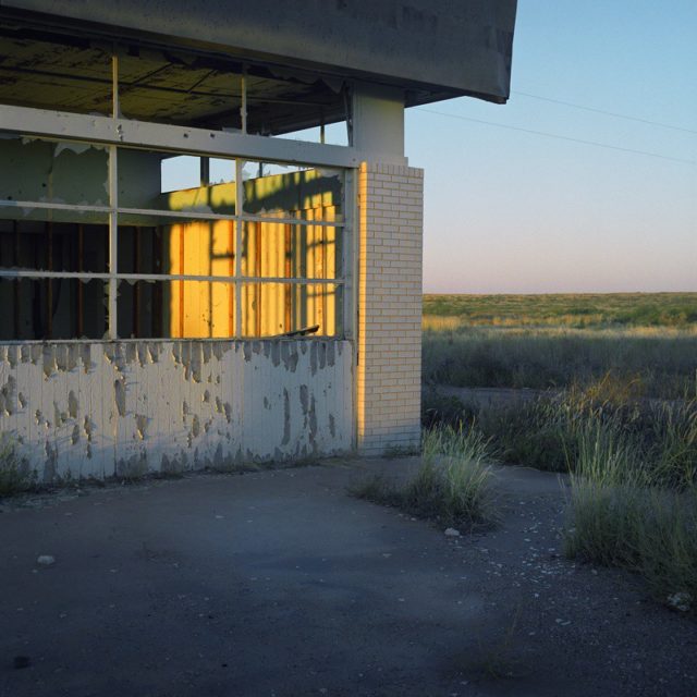 Edge of a cement building