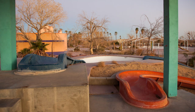 View from the top of waterslides