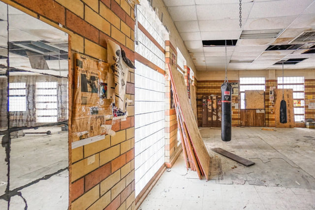 Empty boxing studio