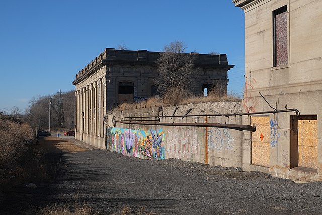 Union Station covered in graffiti