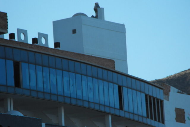 Bay window of the Algarrobico Hotel