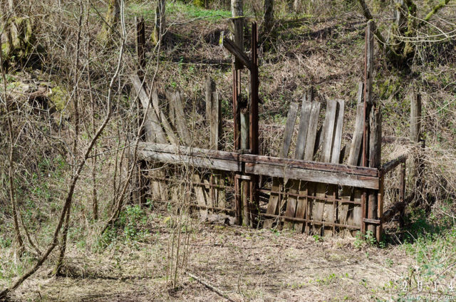 Wooden structure in the grass