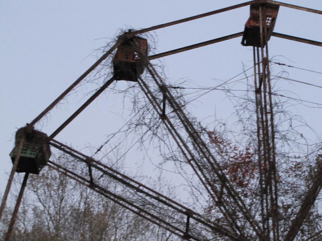 Top of the Ferris wheel at Lake Shawnee Amusement Park