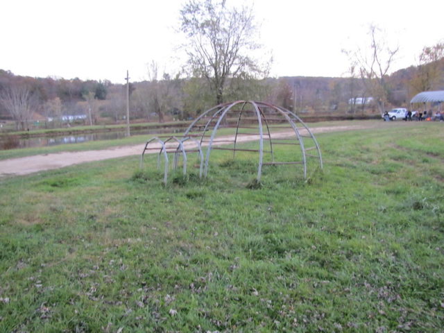 Rusty playground structure at Lake Shawnee Amusement Park