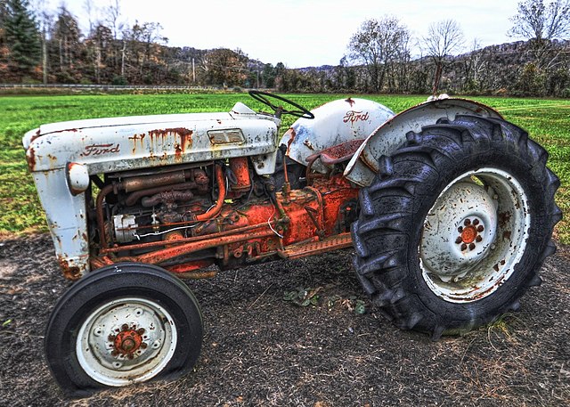 Rusty tractor