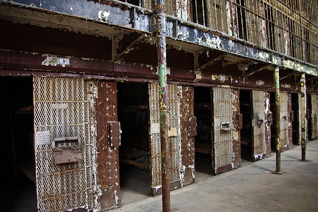 Rusty prison cells at the Ohio State Reformatory