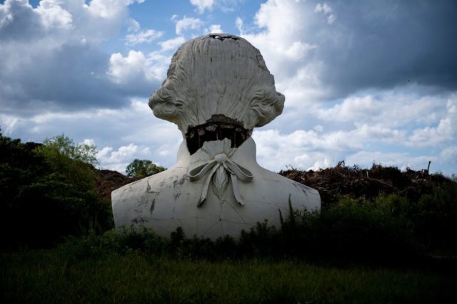 Back of the bust of George Washington