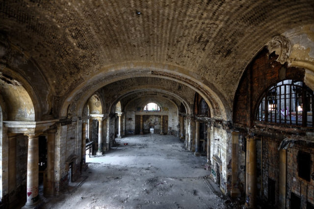 Inside Michigan Central Train Station